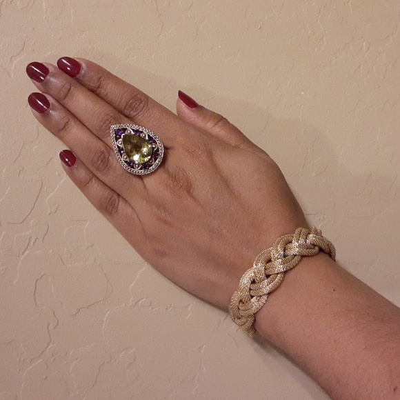 ❤Bronze, Yellow Gold Colour, Genuine Amethyst and Lemon Quartz. FIRM. - Picture 6 of 17